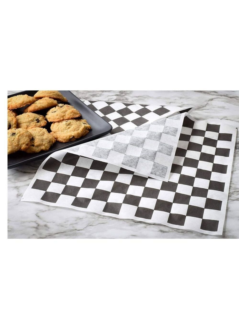 Black & white checkered deli paper wrappers - Picture 6 of 8